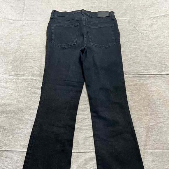 Madewell Tall Kick Out Crop Jeans Black Rinse Wash - Picture 9 of 16